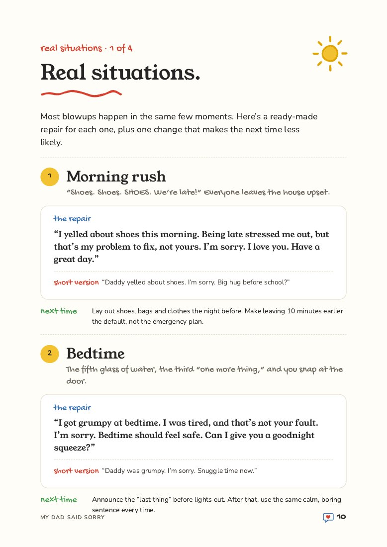 Page: morning rush and bedtime situations